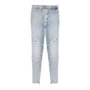 Ribbet bomuld slim-fit jeans