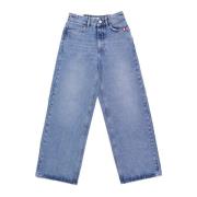 Højtaljet lige pasform denim jeans