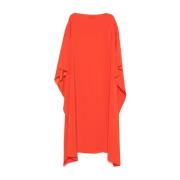 Orange Boat Neck Kaftan Kjole