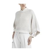 Alpaca, Lurex og paliet sweater med brede ærmer