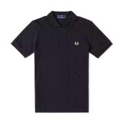 Originalt ensfarvet polo sort & champagne