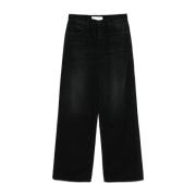 Sort High-Waisted Zip Sneak Jeans