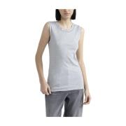 Stretch jersey top med Punto Luce kant