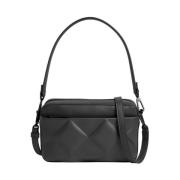 Sort Diamond Quilt Crossbody Kamerataske