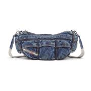 Travel 3000 Skuldertaske X - Multipocket taske i behandlet denim