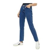 Blå Trucker Straight Low Waist Jeans