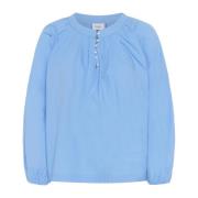 Feminin bluse med puffærmer