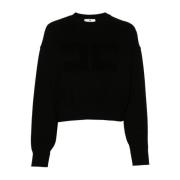 Broderet Cropped Sweatshirt