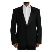 Sort SICILIA Enkeltknap Blazer Frakke