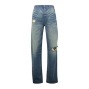 Vintage Blå Denim Jeans