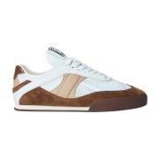 Suede Mesh Panel Sneakers