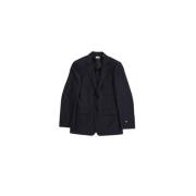 Navy Blue Wool Suit Jacket