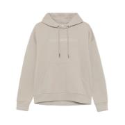 Taupe Snøring Hætte Sweatshirt