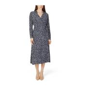 Elegant Viscose Midi Kjole Dame Mode