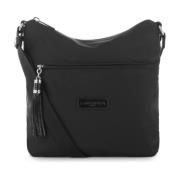 Basic Pompon Crossbody Taske Sort