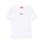 Hvid Oval D Logo Crew Neck T-shirt