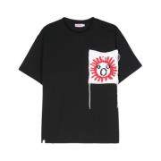 Sort Bomuld Crew Neck T-shirt