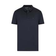 Navy Blue Jersey Polo Shirt