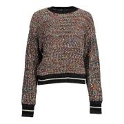 Sort Glitrende Statement Sweater Kvinder