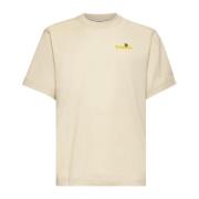 Bee Grafisk Crewneck T-shirt Beige