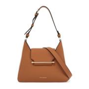 Elegant Calfskin Hobo Taske