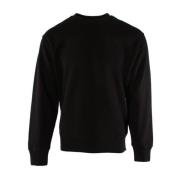 Diagonal Fleece Sweater Sort Herre