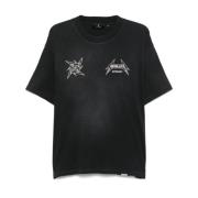 Sort Oversize T-shirt med Metallica Print