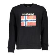 Sort Sweatshirt med Langærmet og Logo Print