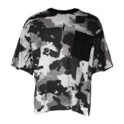 Camouflage Logo Crewneck T-shirt Multicolor