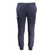 Sporty Blå Herre Sweatpants med Elastisk Talje