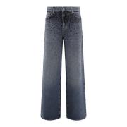 Krystalprydet Wide Leg Denim Jeans