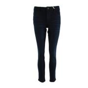 Skinny Mid Rise Blå Jeans Kvinder