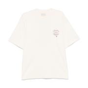 Ecru Crew Neck Drop Shoulder Tee