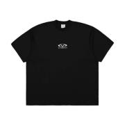 Sort Crew Neck Straight Hem Skjorte