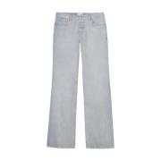 Vintage Grå Brede Fit Denim Jeans