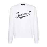 Hvid Logo Print Crew Neck Sweater