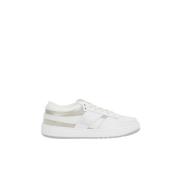 Hvide og beige lave sneakers