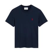 Broderet Rød Logo Navy T-shirt