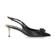 Sort Slingback Pump med Bue