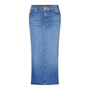 Denim High-Waist Blyant Nederdel