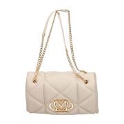 Beige Syntetisk Dame Crossbody Taske