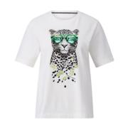 Leopard Print Paillet T-Shirt