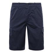 Cargo Bermuda Shorts Blå Bomuld