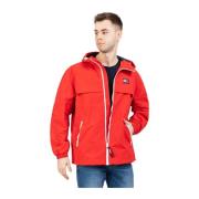 Herre Windbreaker Jakke Rød Regular Fit