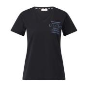 Glitter Logo T-Shirt V-Neck Bomuld