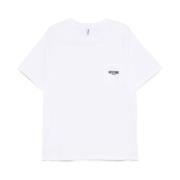 Hvid Brystlomme Crew Neck T-shirt