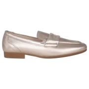 Beige Patent Dames Mokkasiner