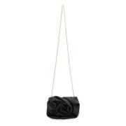 Rose Læder Clutch med Kæde Strop