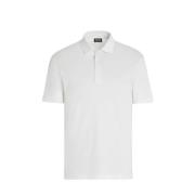 Hvid Linen Kortærmet Polo