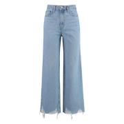 Wide Crop Jeans, Bomuld